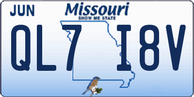 MO license plate QL7I8V