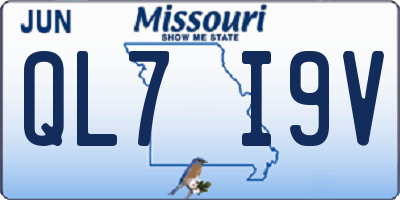 MO license plate QL7I9V