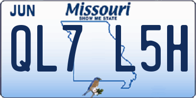 MO license plate QL7L5H