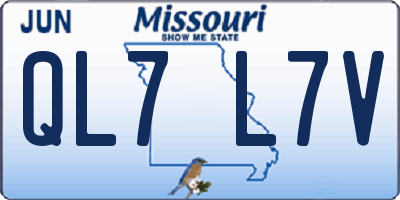 MO license plate QL7L7V