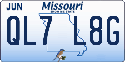 MO license plate QL7L8G