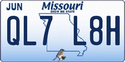 MO license plate QL7L8H