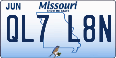 MO license plate QL7L8N
