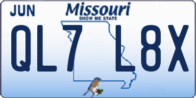 MO license plate QL7L8X