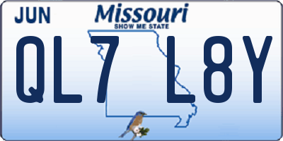 MO license plate QL7L8Y