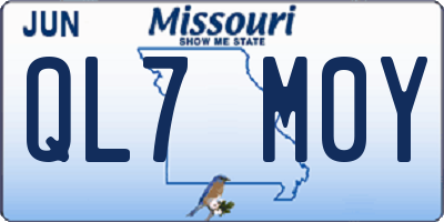 MO license plate QL7M0Y