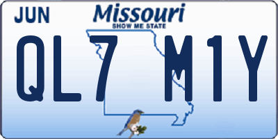 MO license plate QL7M1Y