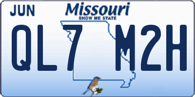 MO license plate QL7M2H