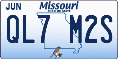 MO license plate QL7M2S