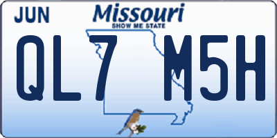 MO license plate QL7M5H