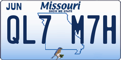 MO license plate QL7M7H