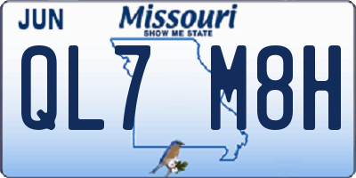 MO license plate QL7M8H
