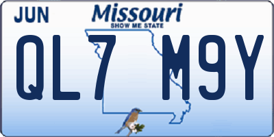 MO license plate QL7M9Y