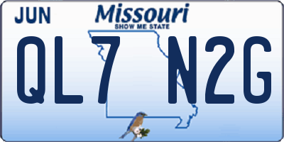 MO license plate QL7N2G