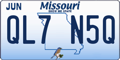 MO license plate QL7N5Q