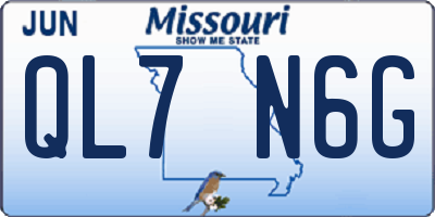 MO license plate QL7N6G