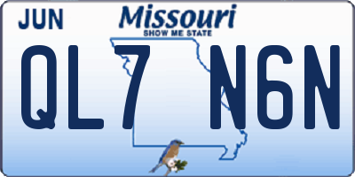 MO license plate QL7N6N