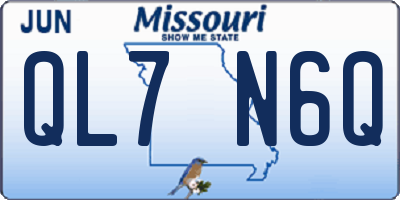 MO license plate QL7N6Q