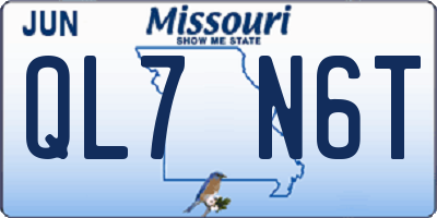 MO license plate QL7N6T