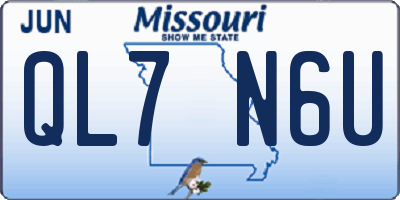MO license plate QL7N6U