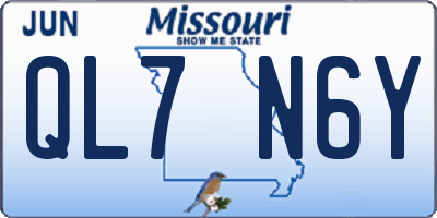 MO license plate QL7N6Y