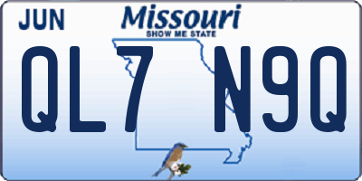 MO license plate QL7N9Q