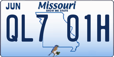 MO license plate QL7O1H