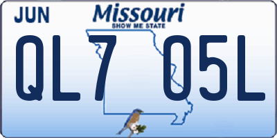 MO license plate QL7O5L