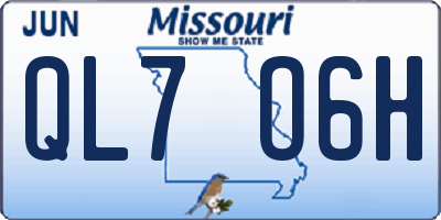 MO license plate QL7O6H