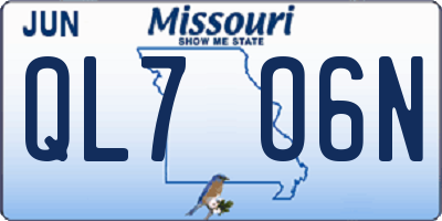 MO license plate QL7O6N