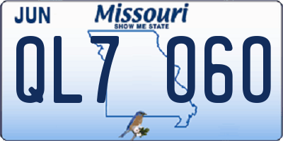 MO license plate QL7O6O
