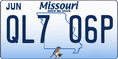 MO license plate QL7O6P