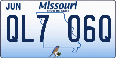 MO license plate QL7O6Q
