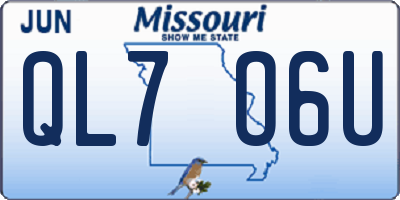 MO license plate QL7O6U