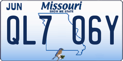 MO license plate QL7O6Y
