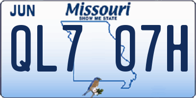 MO license plate QL7O7H