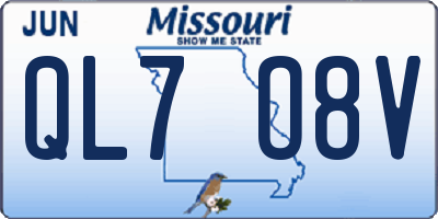 MO license plate QL7O8V