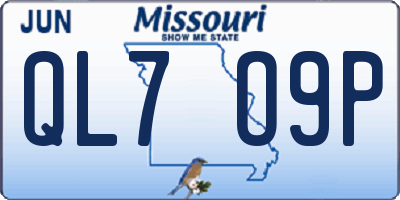 MO license plate QL7O9P