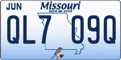 MO license plate QL7O9Q