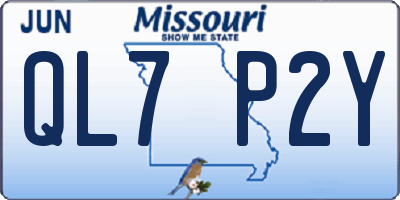 MO license plate QL7P2Y
