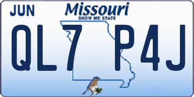 MO license plate QL7P4J