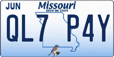 MO license plate QL7P4Y