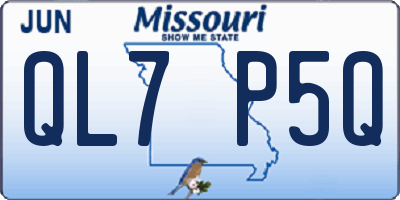 MO license plate QL7P5Q