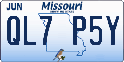 MO license plate QL7P5Y