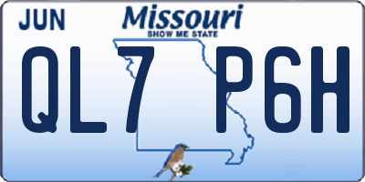 MO license plate QL7P6H