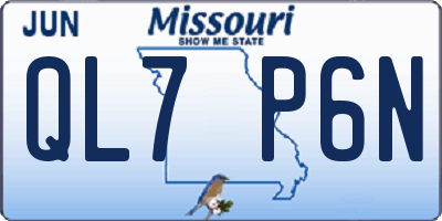 MO license plate QL7P6N