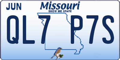 MO license plate QL7P7S