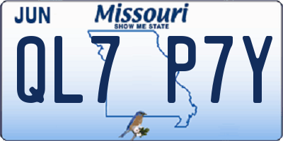 MO license plate QL7P7Y
