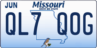 MO license plate QL7Q0G