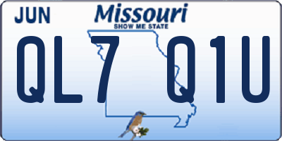 MO license plate QL7Q1U